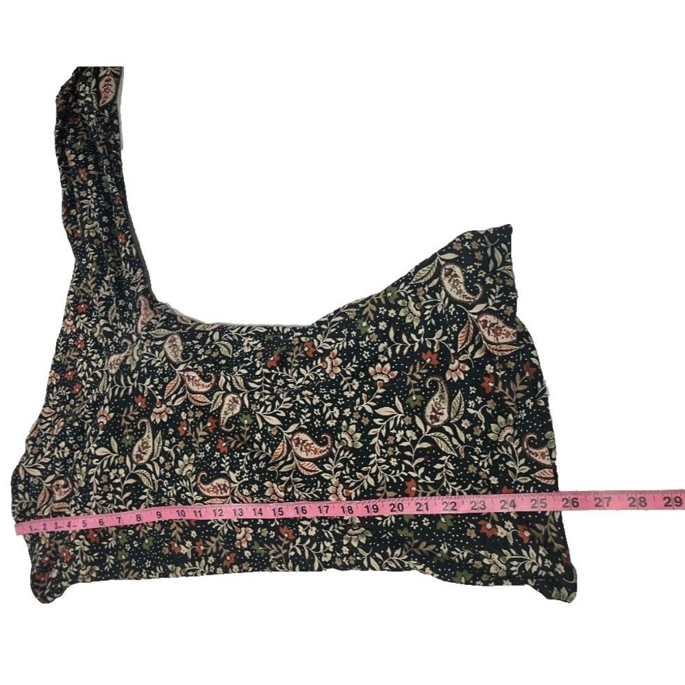 J. Jill Pima Cotton Crew Neck High-Low Long Sleeve Floral Paisley Tee Size L - Picture 7 of 8
